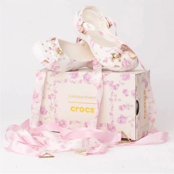 CROCS Shoes - CROCS x Love Shack Fancy Mary Jane Floral Clogs